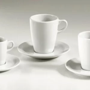 Pillivuyt Espressotasse Eden Espressountertasse Fluto Größe 123 Mm 9