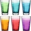 Leonardo Trinkglas VARIO STRUTTURA 6 Stück Sortiert 280 Ml Farbverlauf 7