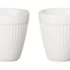 ASA Thermobecher Espresso 2er Set Thermo Striped, Weiß 22