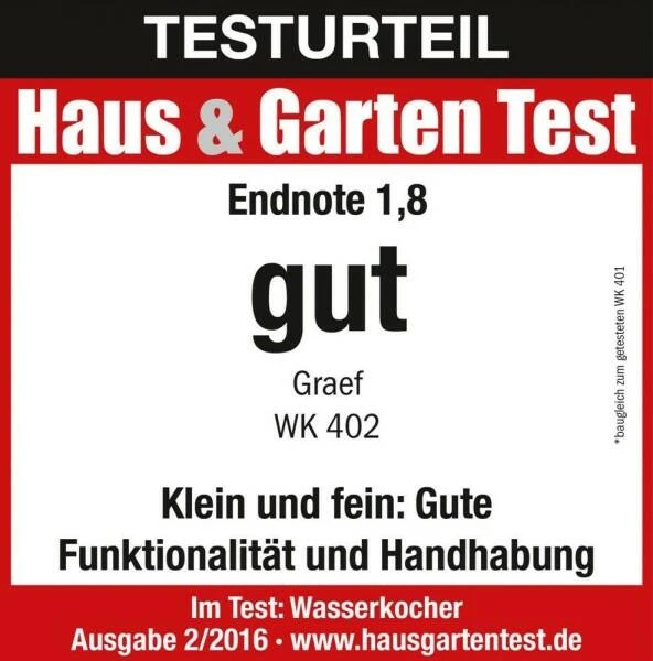 Graef Wasserkocher WK 403, 1 Liter 8