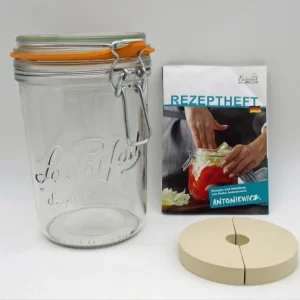 SCHMITT Steinzeug & Keramik Schmitt Fermentier-Starter-Set Le Parfait-Glas 1000 Ml 7