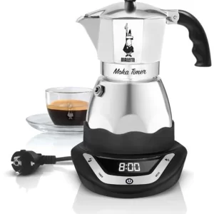 Bialetti Espressokocher Elektrisch Moka Timer 3 Tassen 6
