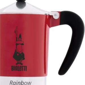Bialetti Espressokocher Rainbow Rot 3 Tassen 10